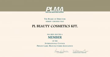 PL Beauty Cosmetics - PLMA Nemzetközi Testületi Tagság 2023